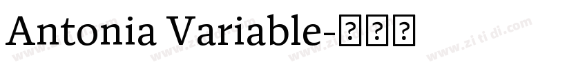 Antonia Variable字体转换